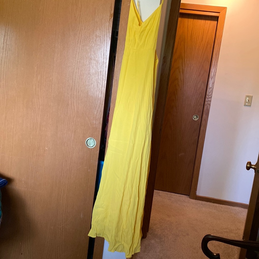 Yellow maxi dress